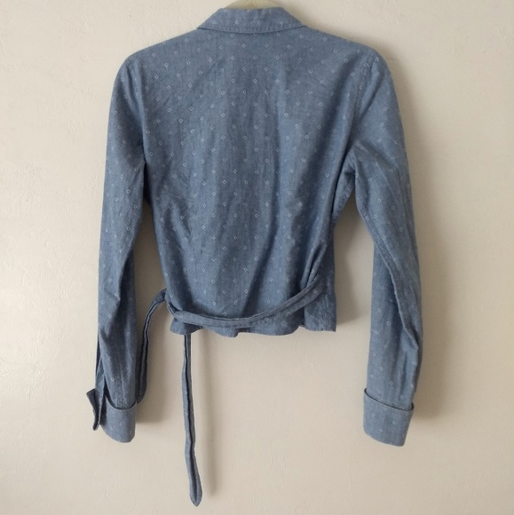 Chambray Wrap Top - Picture 5 of 8